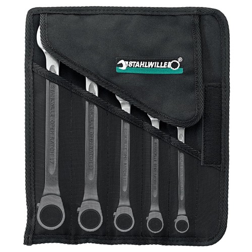 Ratchet ring spanner - set, 15